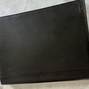 Black Leather Portfolio Tumi